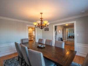 Dining room in residential rehab center